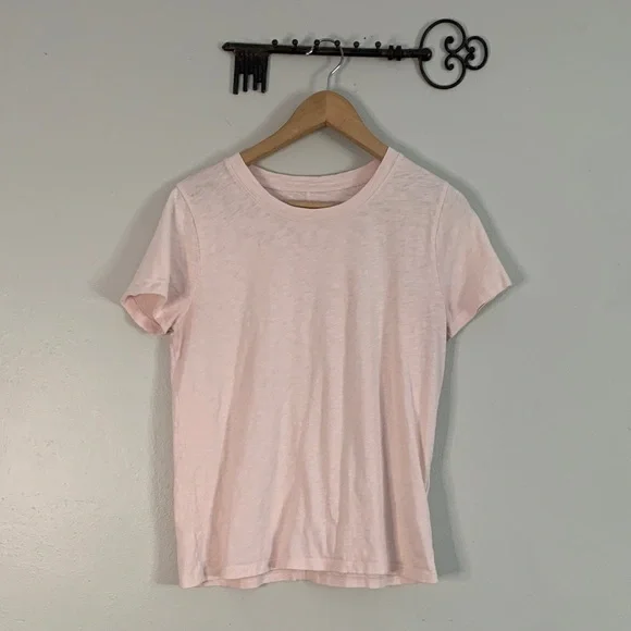 Crew Girlfriend Tee Set of 2 Medium 100% Cotton Pink Blue Basic T-Shirts - Picture 6 of 11